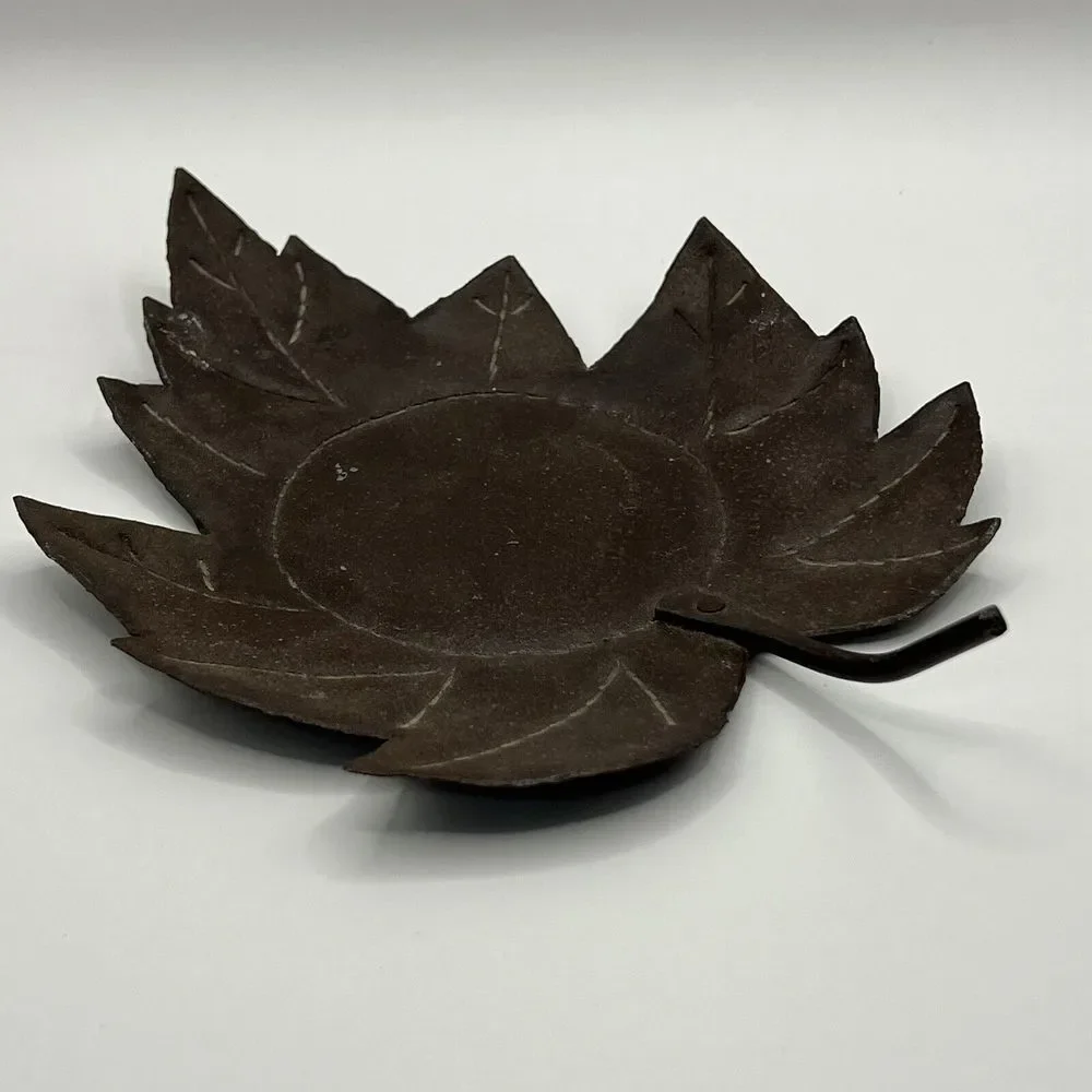 Leaf Trinket Dish‎ Vintage Metal 6